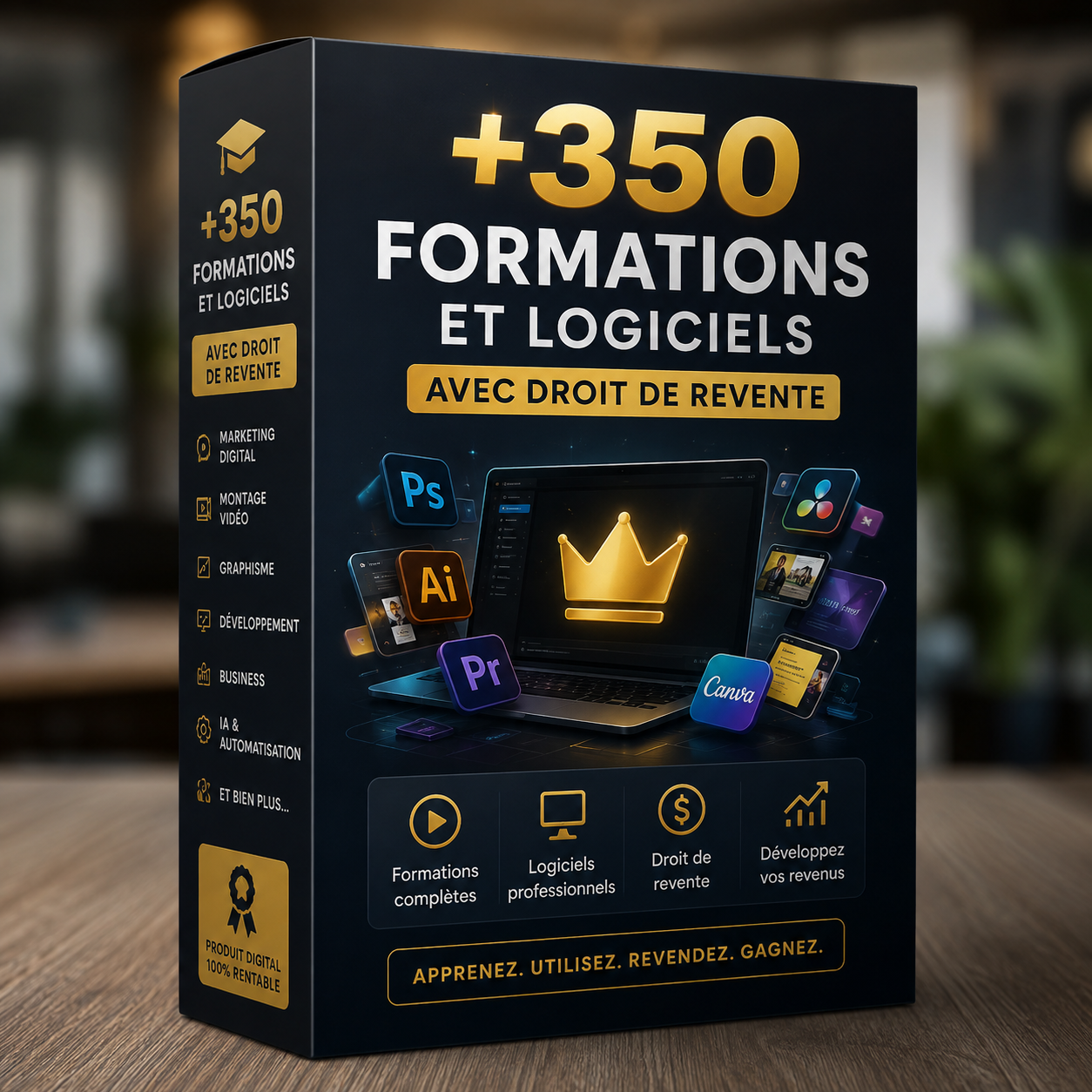 +350 FORMATIONS ET LOGICIELS AVEC DROIT DE Rvendre